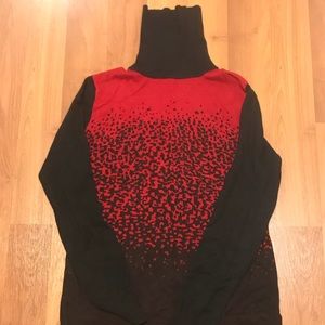 Black & Red Fade Turtleneck